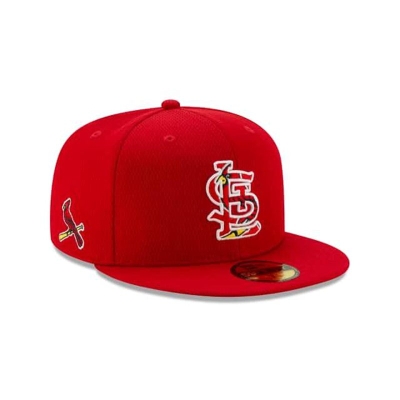 Red St. Louis Cardinals Hat - New Era MLB Batting Practice 59FIFTY Fitted Caps USA2537409